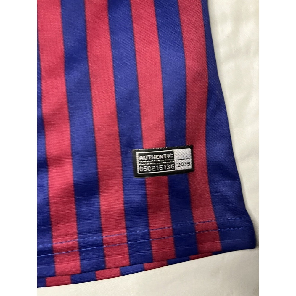 Nike Dri Fit Barcelona Rakuten Jersey Children's Size 24 Red Blue Stripe Soccer - Picture 5 of 10